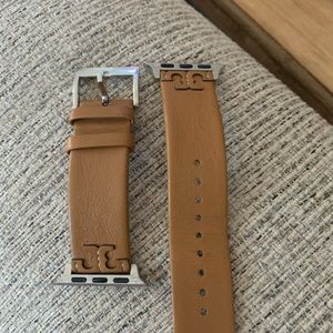 Tory Burch Apple Watch band, brown leather